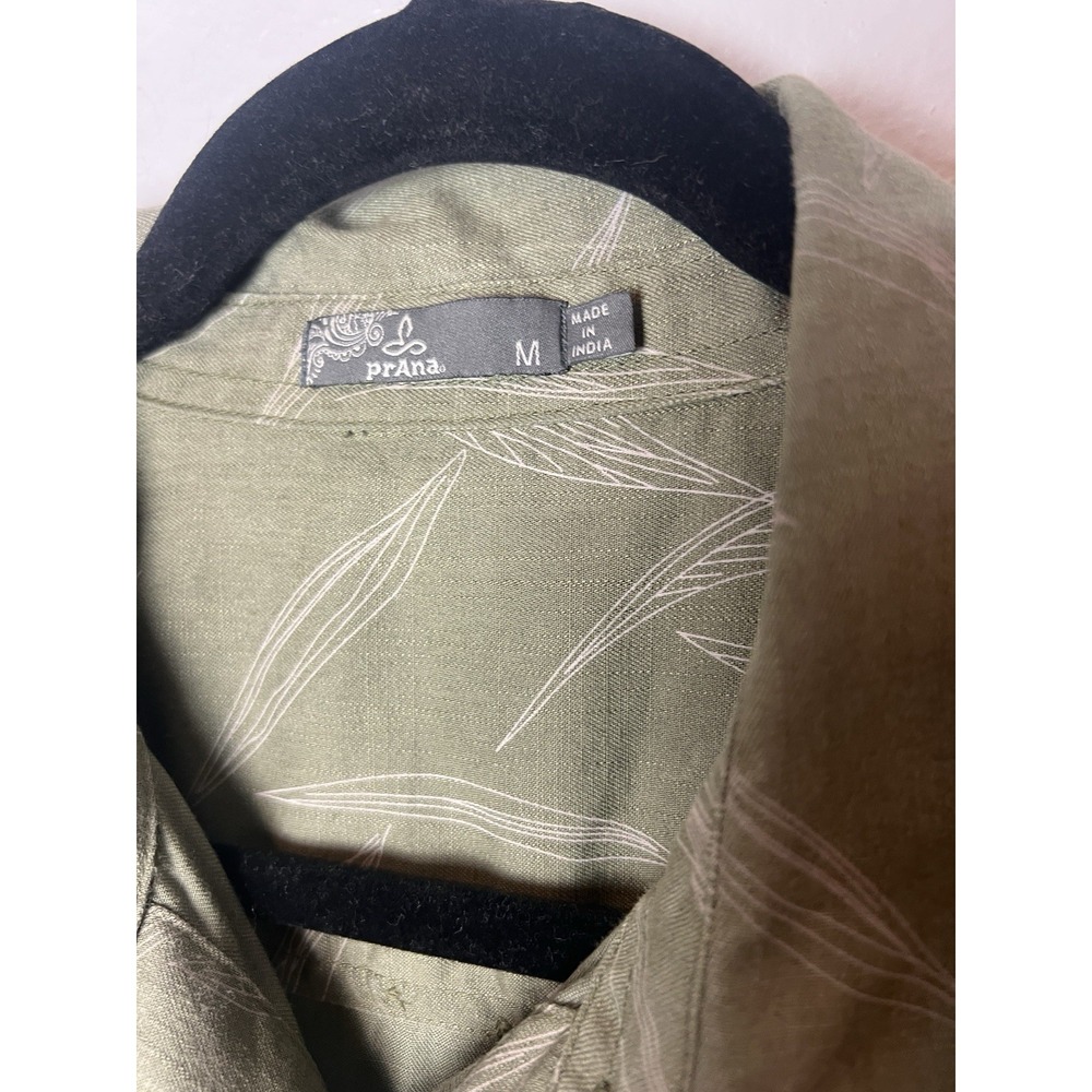 Prana Women's Weekend Escape Romper Size Medium Olive Botanical Rayon - Picture 5 of 10